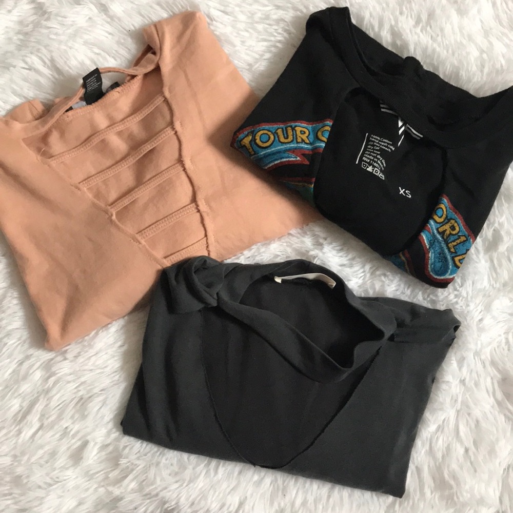 V NECK CUT OUT T SHIRT BUNDLE 💗💗💗